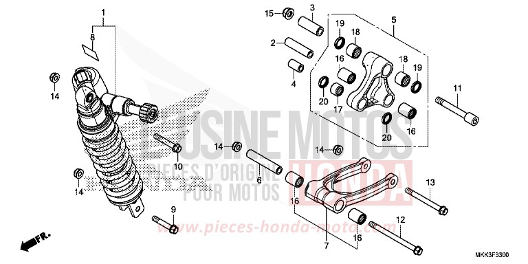KISSEN, HINTEN von Africa Twin MAT BALLISTIC BLACK METALLIC (NHA86) von 2018